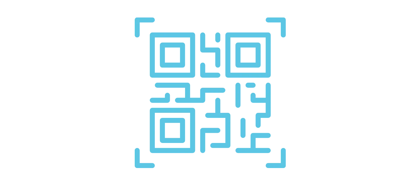 blue qr code icon